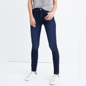 Madewell 10” High Rise Dark Wash Skinny Jeans